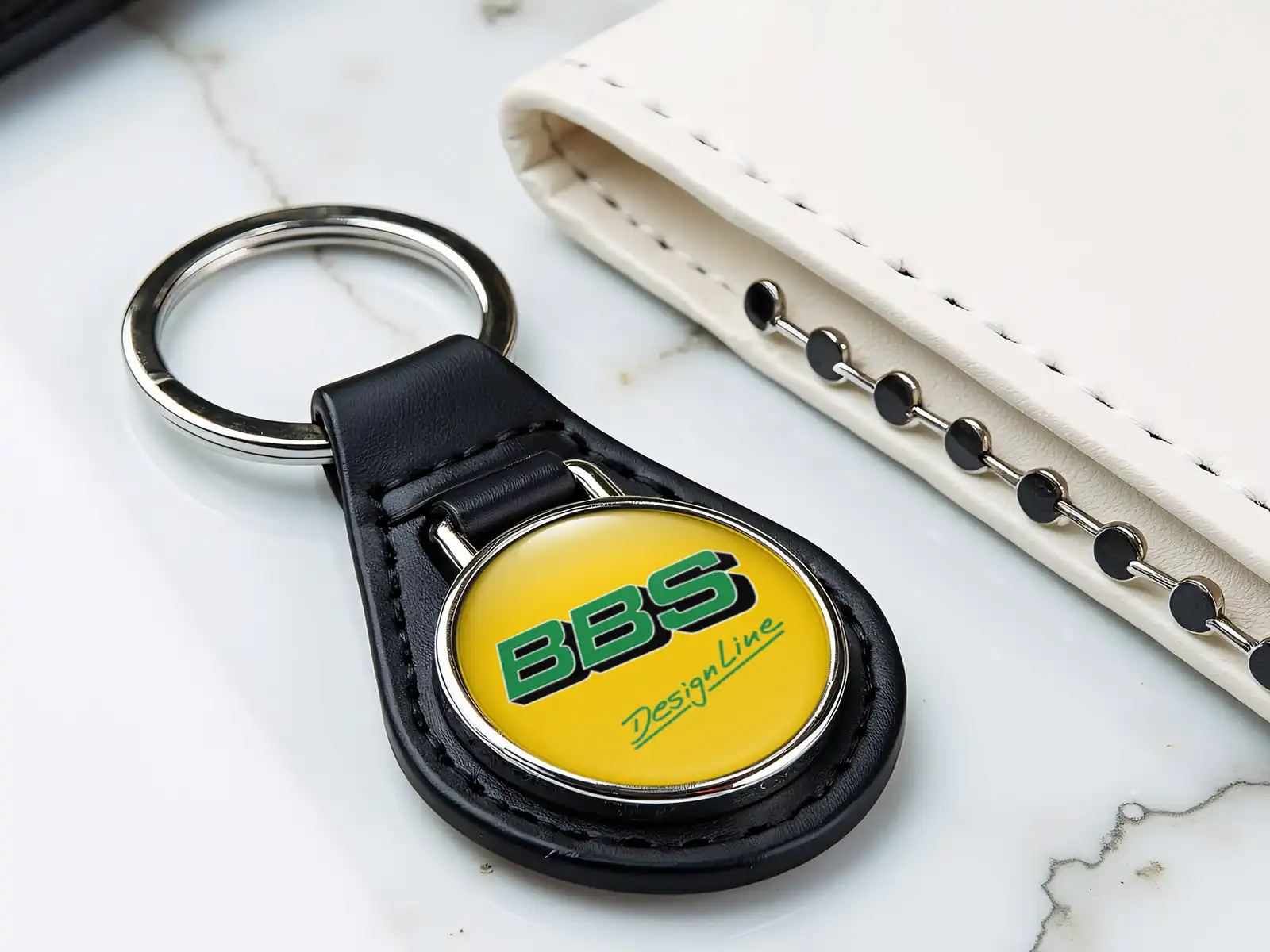 BBS Porte‑clé Design Cuir de Qualité Luxe